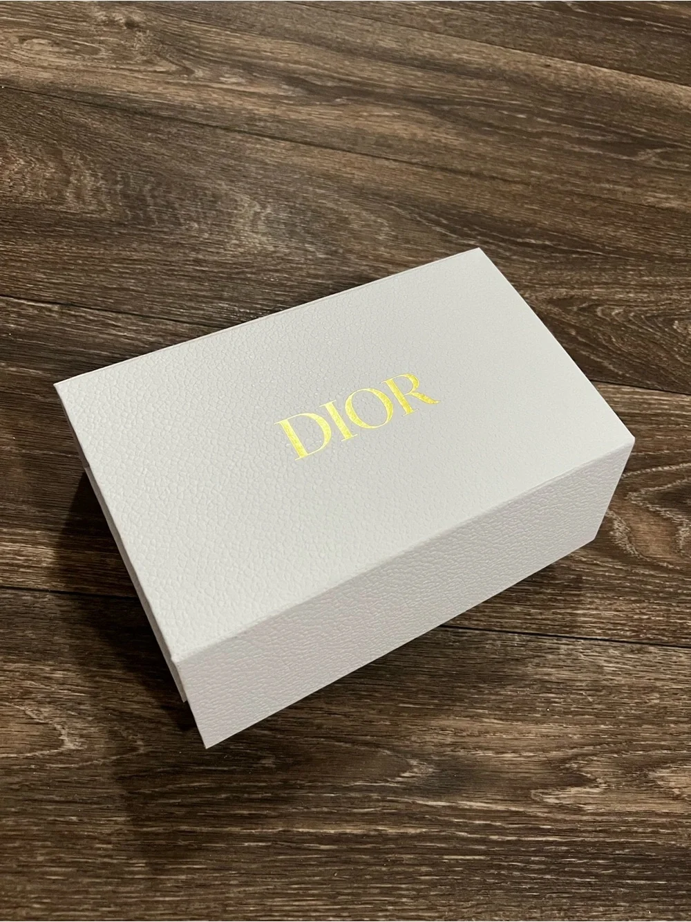 Dior White Box with Gold Logo Foil
